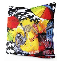 Pernă decorativă din catifea cu model Paris by Teli Iacsa